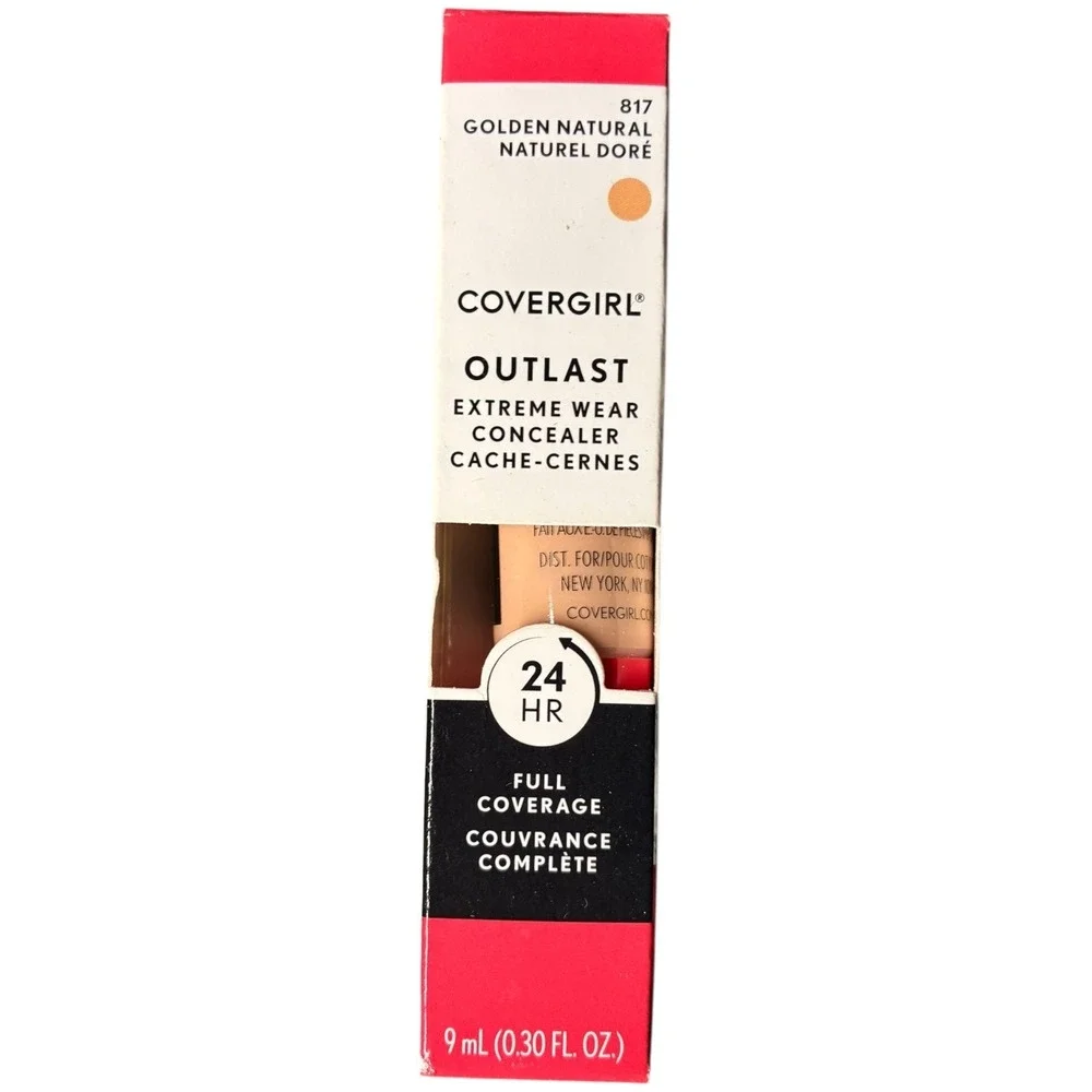 Covergirl Outlast Extreme‎ Wear Concealer 817 Golden Natural Full Coverage NIB